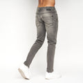 Light Grey - Close up - Crosshatch Mens Sheldons Slim Jeans