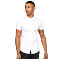 White - Front - Born Rich Mens Busquets Short-Sleeved Shirt