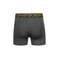 Charcoal - Back - Crosshatch Mens Chasma Boxer Shorts (Pack of 3)