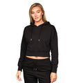 Black - Side - Juice Womens-Ladies Danica Cropped Hoodie