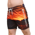Orange - Front - Crosshatch Mens Shelford Sunset Swim Shorts