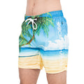 Blue-Sand - Front - Crosshatch Mens Dream Beach Swim Shorts
