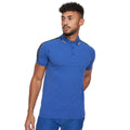 Blue - Side - Crosshatch Mens Allred Polo Shirt