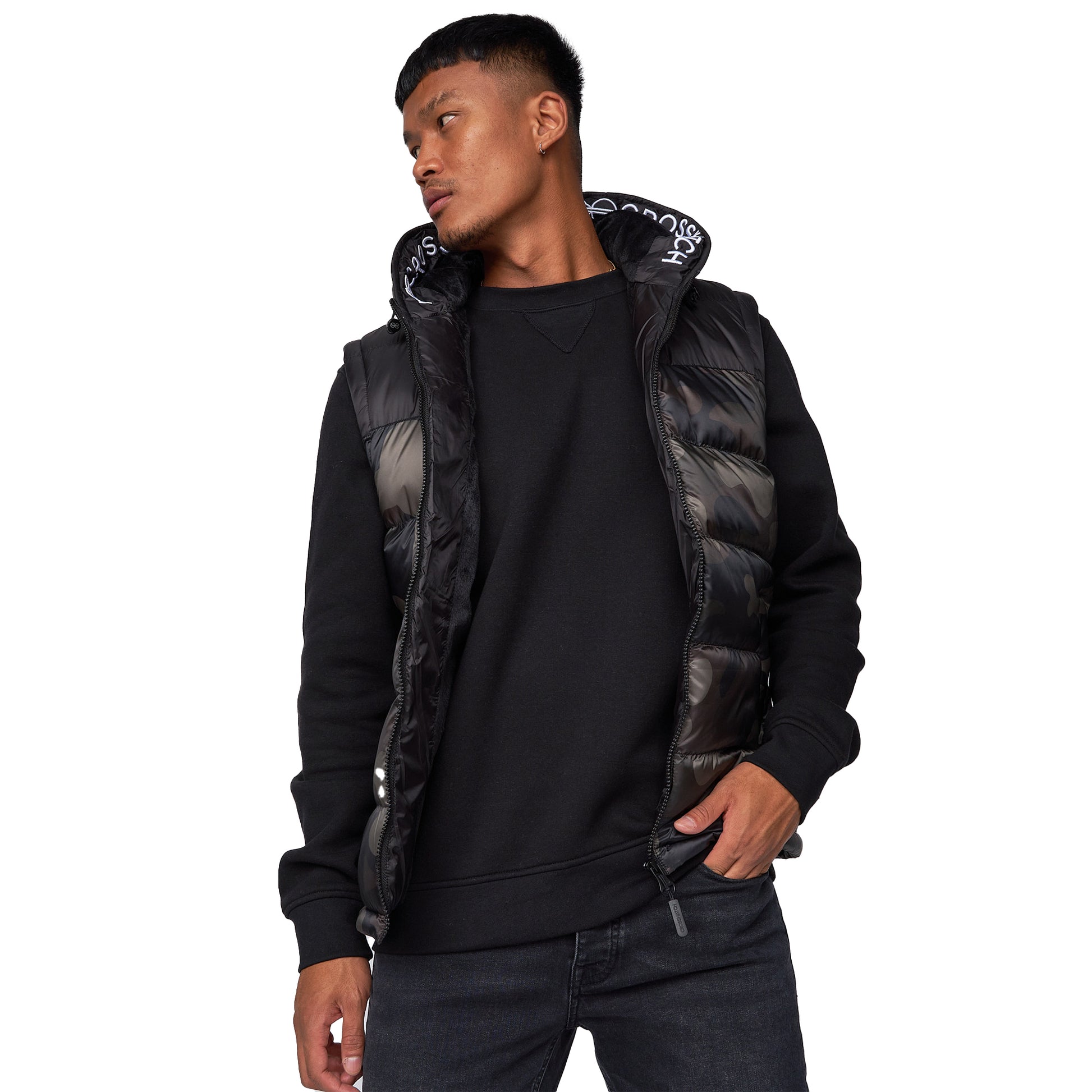 Forest Camo - Side - Crosshatch Mens Stanfield Gilet