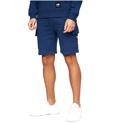 Estate Blue - Front - Crosshatch Mens Logo Cargo Shorts