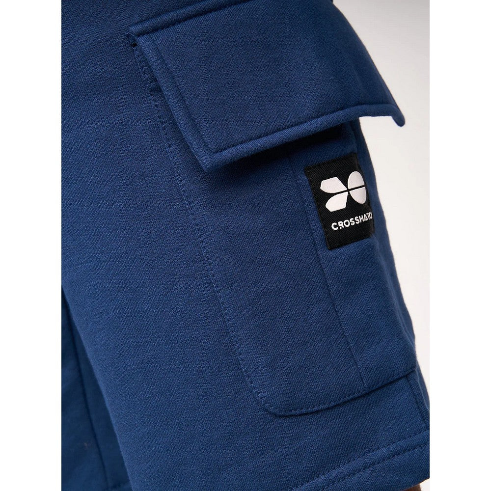 Estate Blue - Side - Crosshatch Mens Logo Cargo Shorts