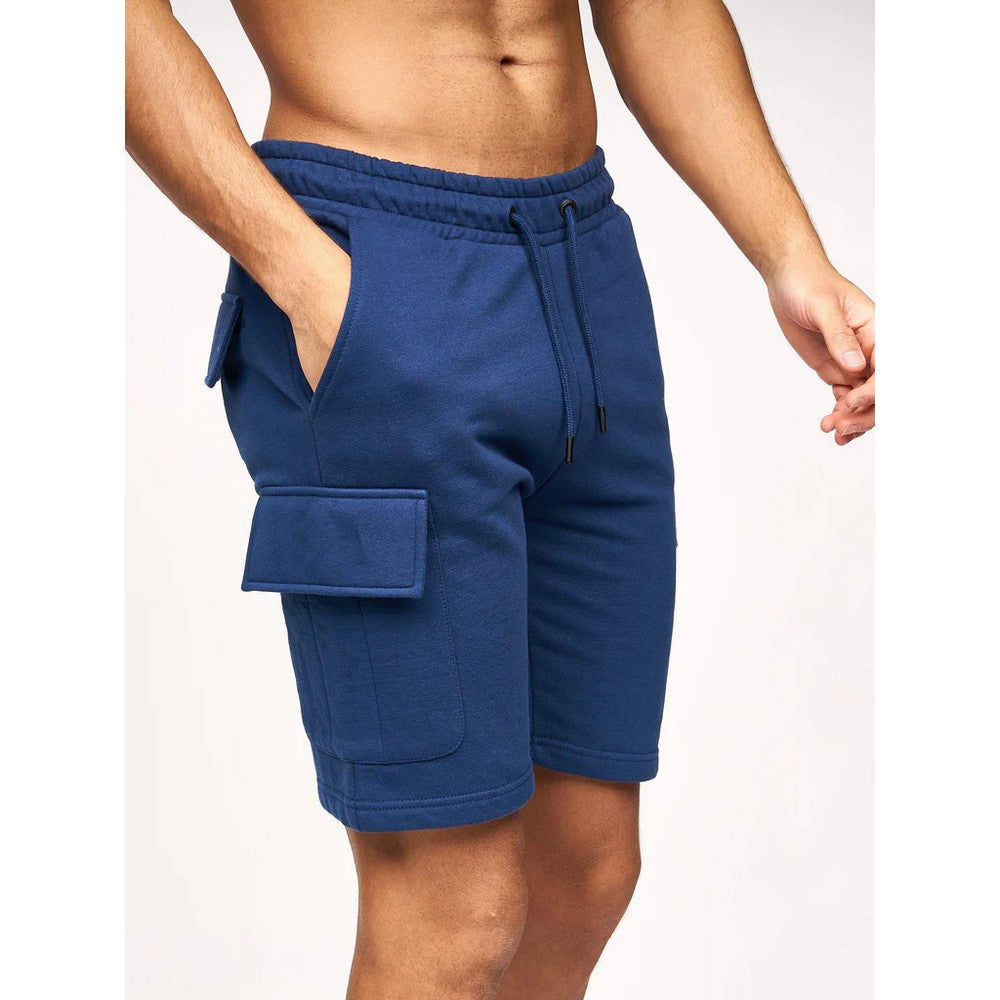 Estate Blue - Lifestyle - Crosshatch Mens Logo Cargo Shorts