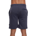 Navy - Back - Crosshatch Mens Goldsbury Fleece Shorts