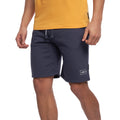 Navy - Side - Crosshatch Mens Goldsbury Fleece Shorts