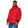 Red - Front - Crosshatch Mens Bowmer Embossed Jacket