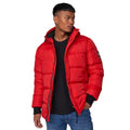 Red - Side - Crosshatch Mens Bowmer Embossed Jacket