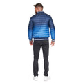 Blue - Back - Crosshatch Mens Basefade Padded Jacket