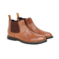 Tan - Front - Duck and Cover Mens Maxwall Leather Chelsea Boots