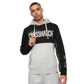 Black-Grey Marl - Front - Crosshatch Mens Compounds Hoodie