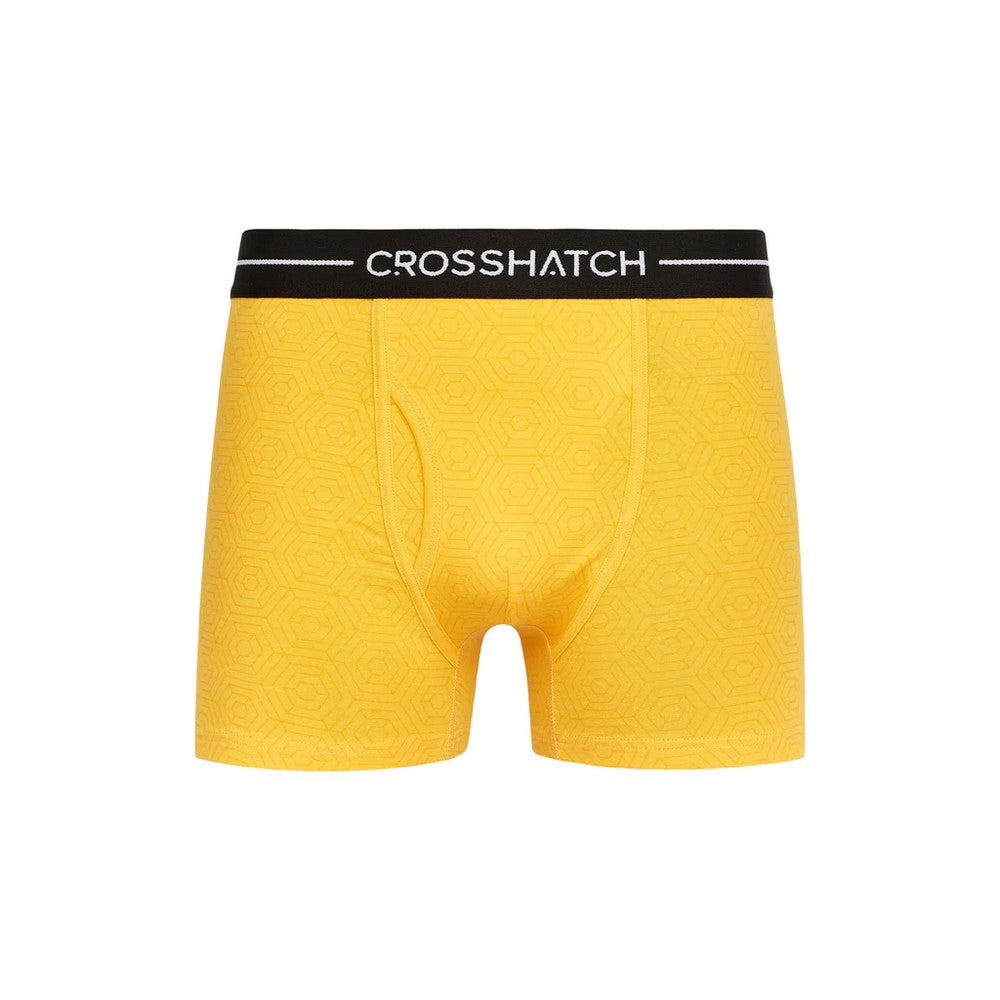 Yellow - Lifestyle - Crosshatch Mens Hexter Boxer Shorts (Pack Of 2)