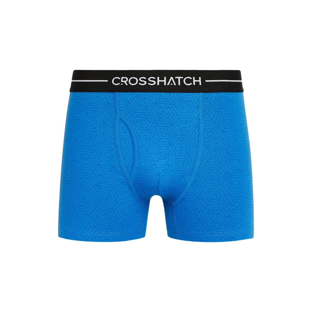 Blue - Lifestyle - Crosshatch Mens Hexter Boxer Shorts (Pack Of 2)