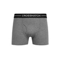Charcoal Marl - Side - Crosshatch Mens Ambek Boxer Shorts (Pack of 2)