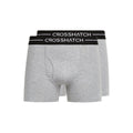 Grey Marl - Front - Crosshatch Mens Ambek Boxer Shorts (Pack of 2)