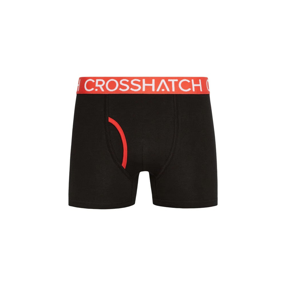 Red - Side - Crosshatch Mens Payso Boxer Shorts (Pack of 3)