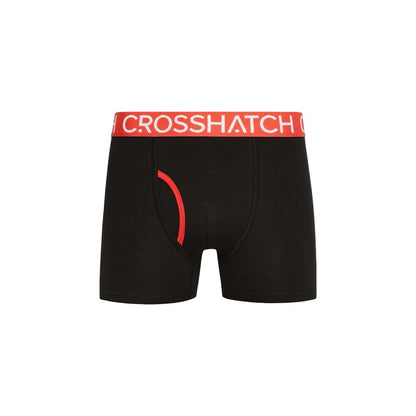 Red - Side - Crosshatch Mens Payso Boxer Shorts (Pack of 3)