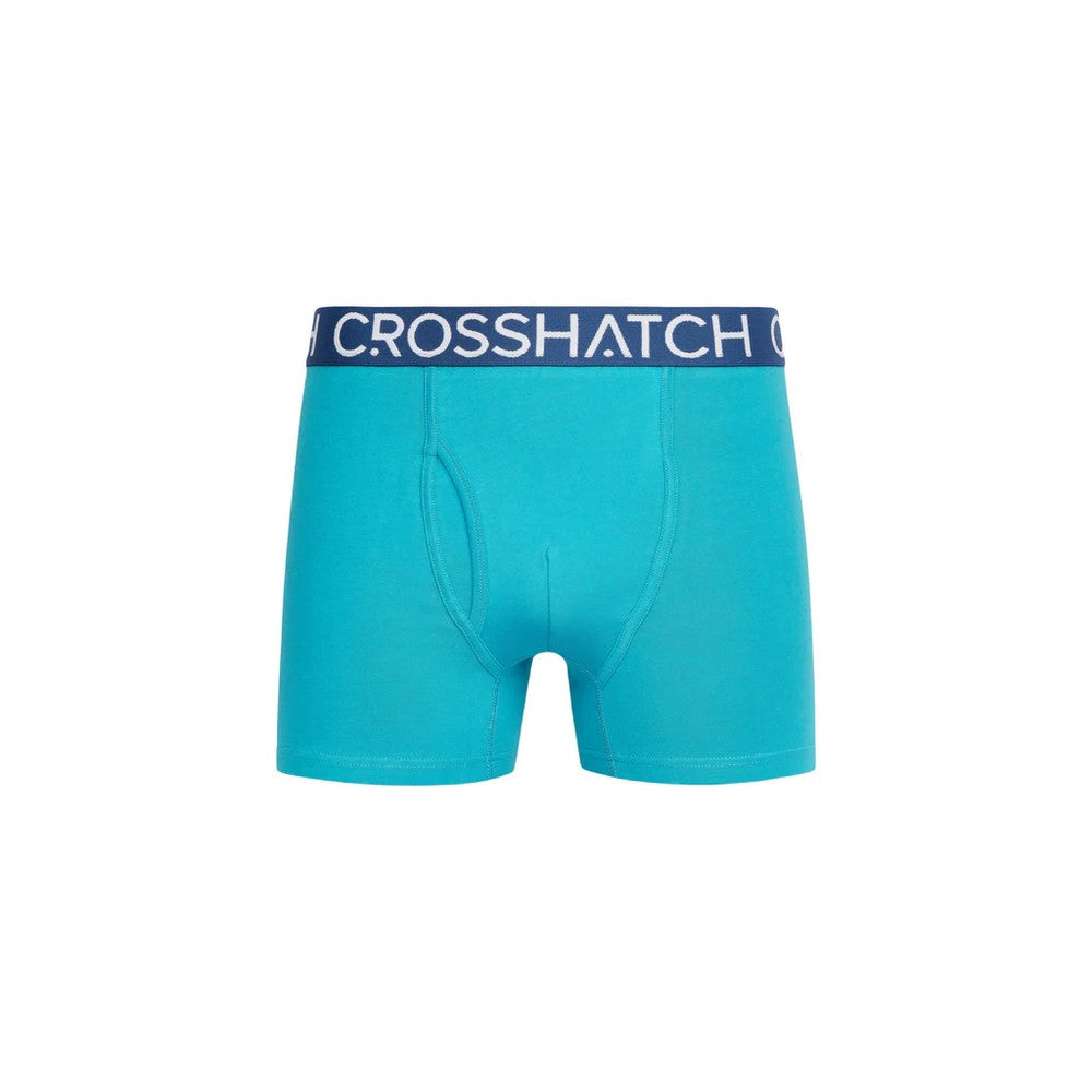 Teal - Lifestyle - Crosshatch Mens Payso Boxer Shorts (Pack of 3)