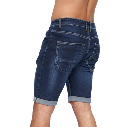 Dark Wash - Lifestyle - Crosshatch Mens Tonwin Denim Embossed Shorts