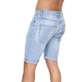 Light Wash - Lifestyle - Crosshatch Mens Tonwin Denim Embossed Shorts