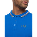 Blue - Lifestyle - Crosshatch Mens Vellamort Polo Shirt