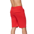 Red - Back - Crosshatch Mens Flocked Shorts