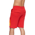Red - Lifestyle - Crosshatch Mens Flocked Shorts