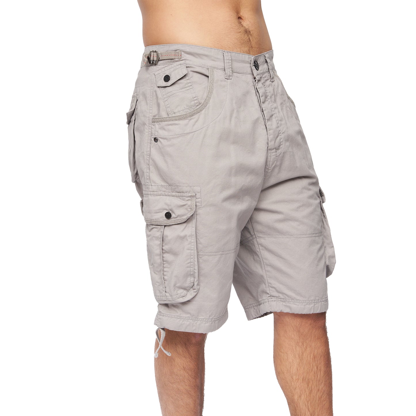 Light Grey - Front - Crosshatch Mens Jimster Cargo Shorts