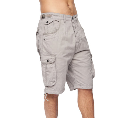Light Grey - Front - Crosshatch Mens Jimster Cargo Shorts
