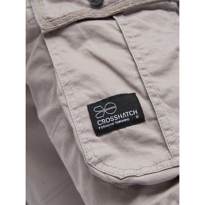 Light Grey - Pack Shot - Crosshatch Mens Jimster Cargo Shorts
