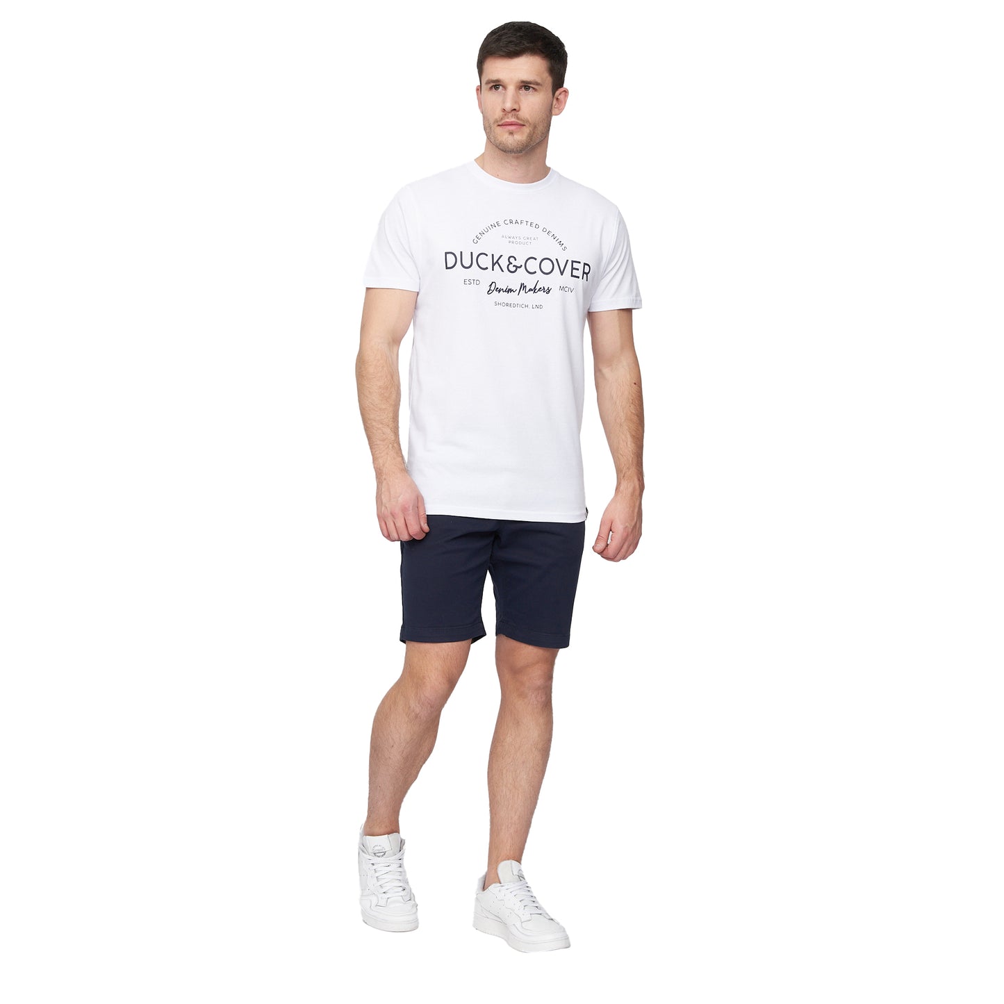 Navy - Pack Shot - Duck and Cover Mens Moreshore Shorts