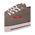 Grey - Side - Crosshatch Mens Skywalk Canvas Trainers