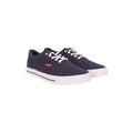 Navy - Front - Crosshatch Mens Skywalk Canvas Trainers