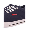 Navy - Side - Crosshatch Mens Skywalk Canvas Trainers