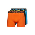 Blue-Orange - Front - Duck and Cover Mens Highlighter Boxer Shorts (Pack of 3)