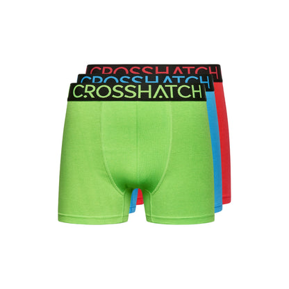 Green-Red - Front - Duck and Cover Mens Highlighter Boxer Shorts (Pack of 3)
