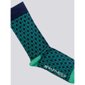 Green-Orange-Blue - Back - Bewley & Ritch Mens Hinlop Geometric Ankle Socks (Pack of 3)