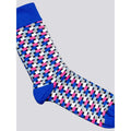 Multicoloured - Back - Bewley & Ritch Mens Vasili Microprint Ankle Socks (Pack of 3)