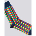 Multicoloured - Side - Bewley & Ritch Mens Vasili Microprint Ankle Socks (Pack of 3)