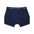 Blue-Navy - Side - Bewley & Ritch Mens Mandally Boxer Shorts (Pack of 3)