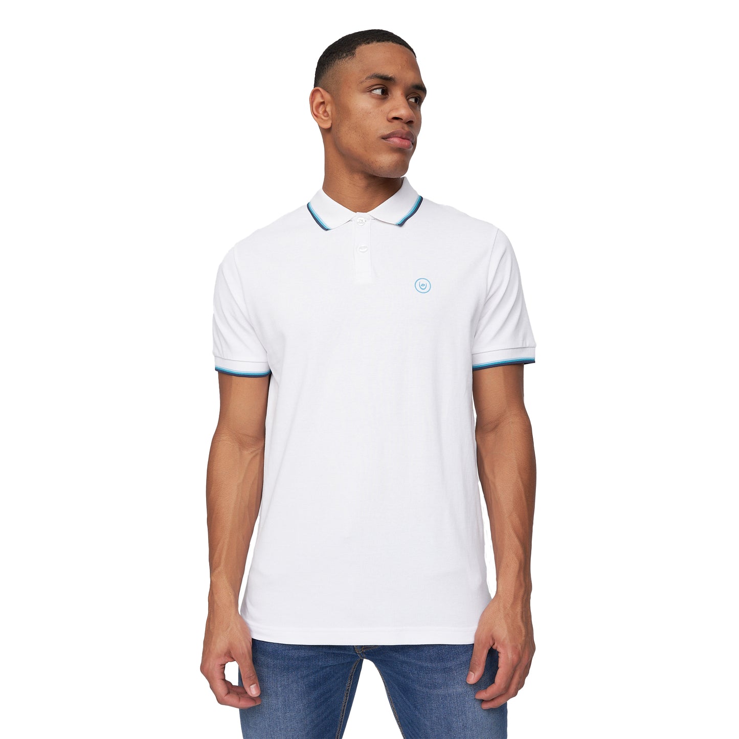White - Front - Duck and Cover Mens Hanan Polo Shirt