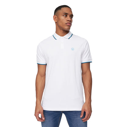White - Front - Duck and Cover Mens Hanan Polo Shirt