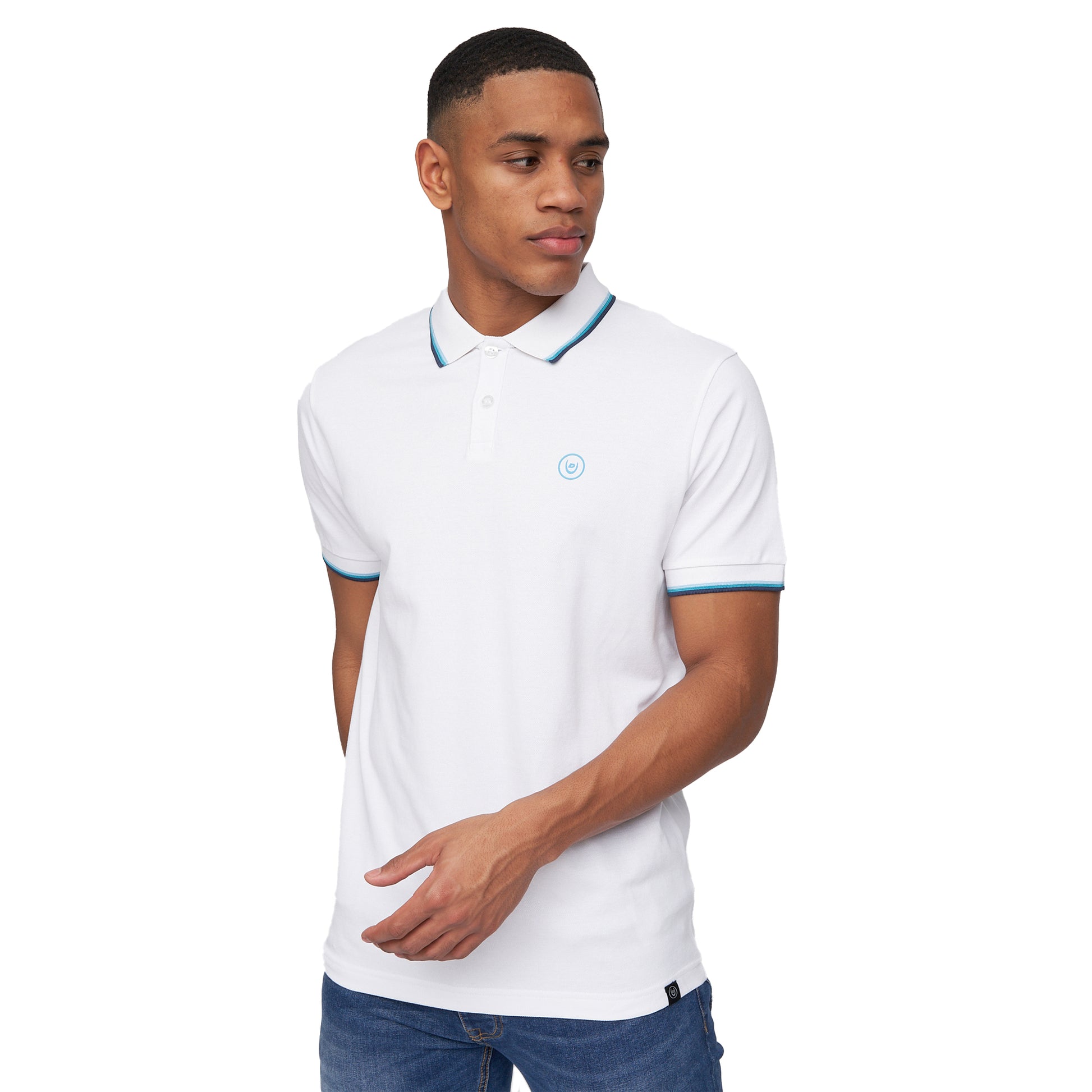 White - Lifestyle - Duck and Cover Mens Hanan Polo Shirt