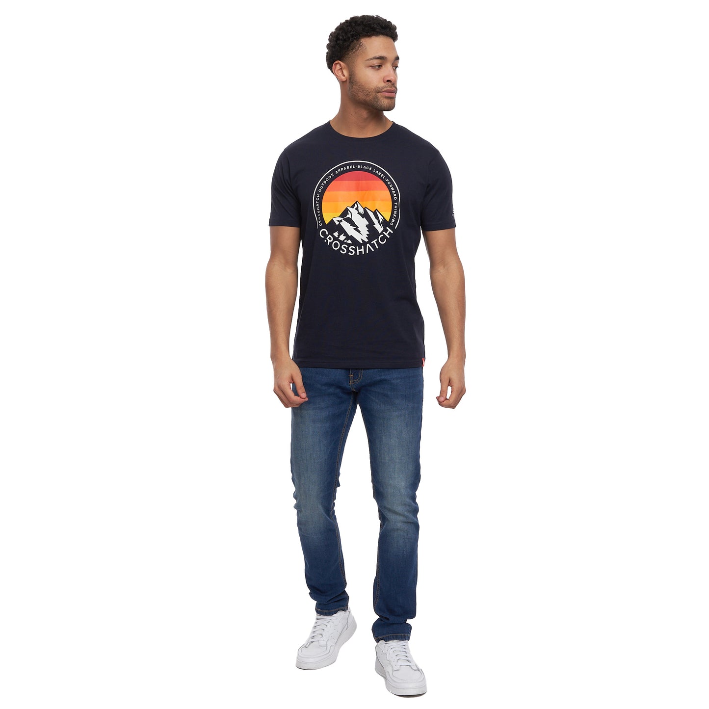 Navy - Pack Shot - Crosshatch Mens Kamet T-Shirt