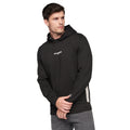 Black - Side - Duck and Cover Mens Gathport Hoodie