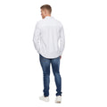 White - Back - Bewley & Ritch Mens Dewey Striped Oxford Shirt
