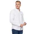 White - Side - Bewley & Ritch Mens Dewey Striped Oxford Shirt